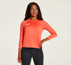 Women's Performance 3/4 Sleeve Hot Coral