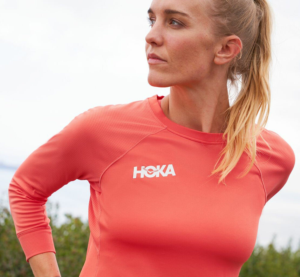 Women's Performance 3/4 Sleeve Hot Coral
