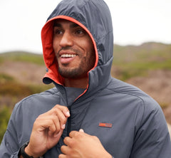 Men's Hybrid Run Jacket Ombre Blue